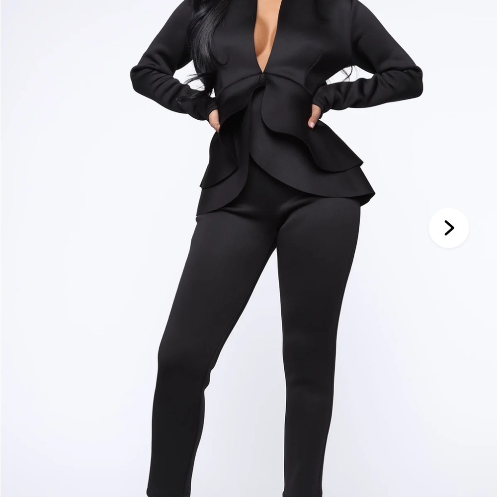 Fashion Nova Black Peplum Blazer - Picture 2 of 6